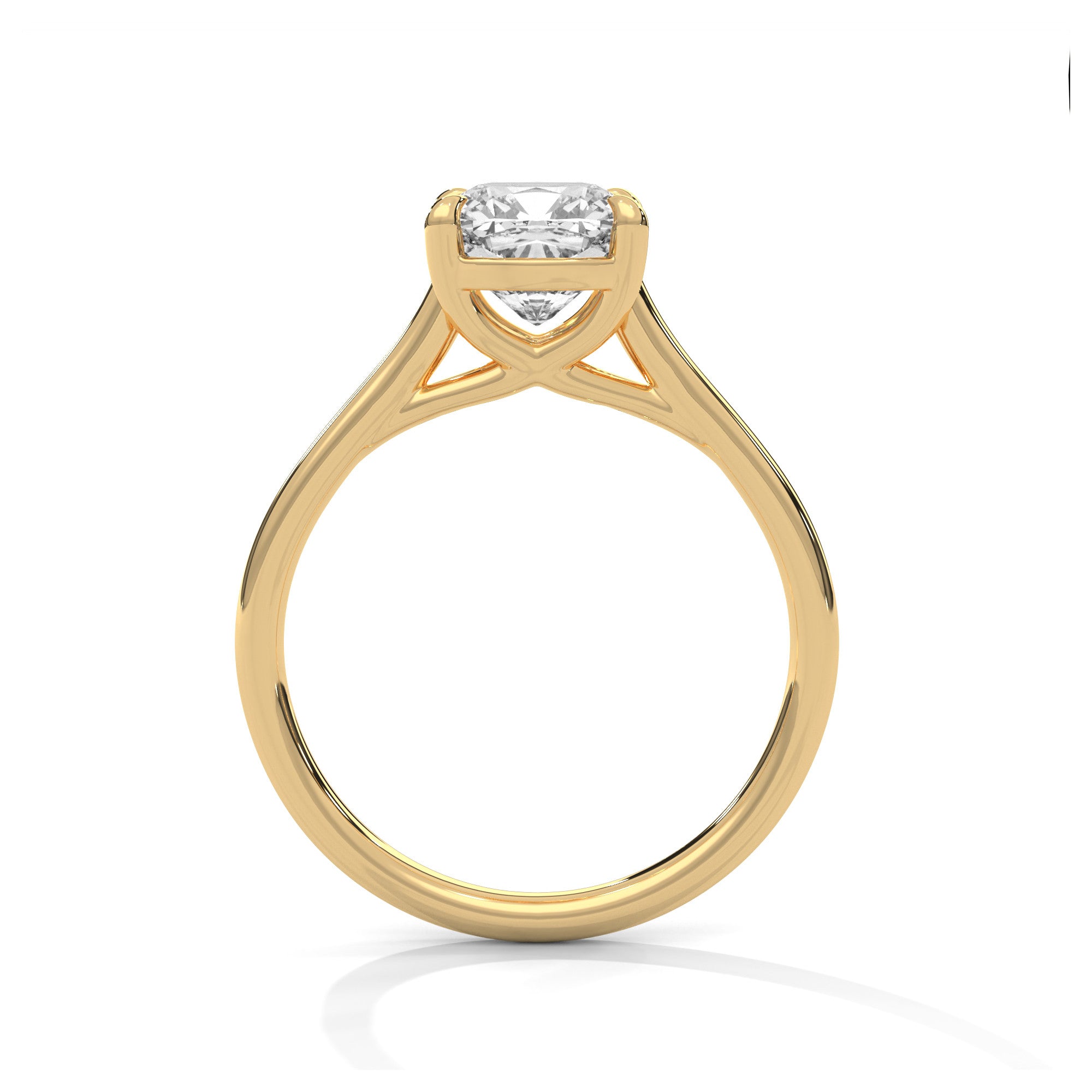 1 Carat Cushion Cut IGI Certified Lab Grown Diamond Solitaire Engagement Ring