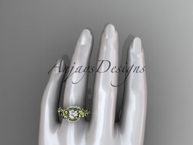 Flower Engagement Ring Nature Inspired Wedding Ring 1 Carat Lab Grown Diamond Ring IGI Certified