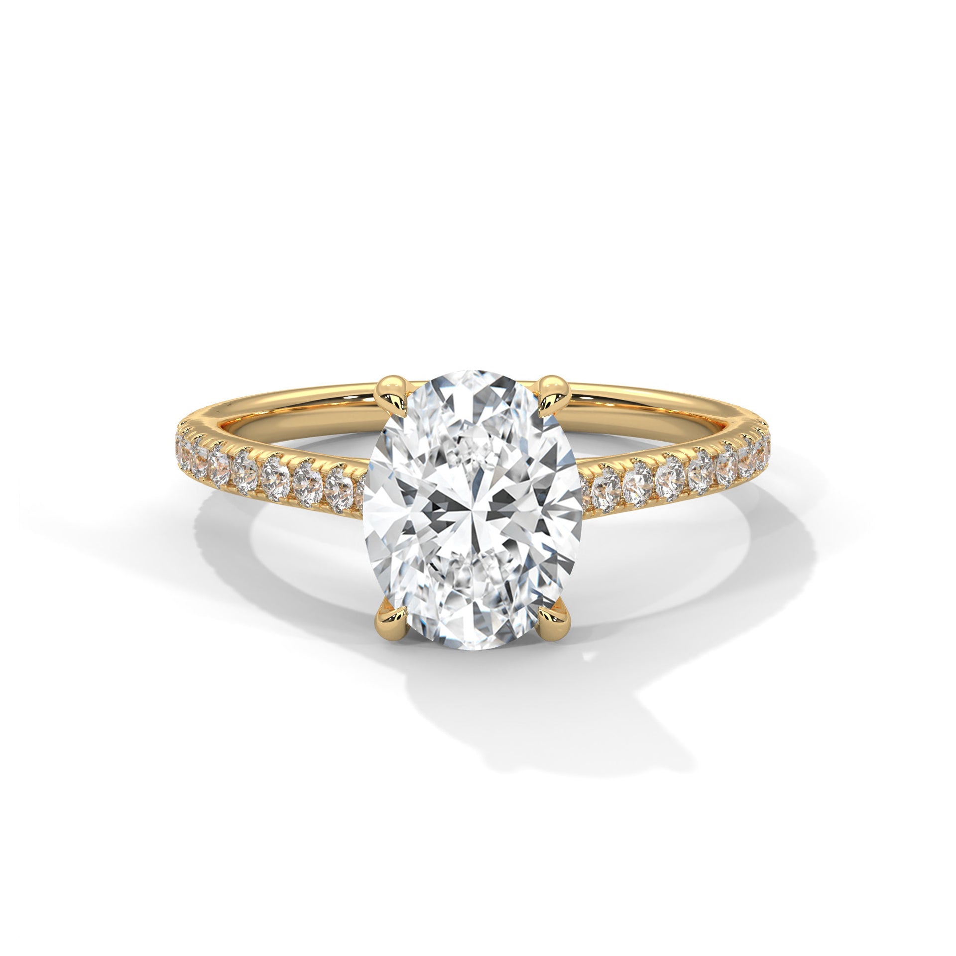 2 Carat Oval Lab Grown Diamond Engagement Ring IGI Certified