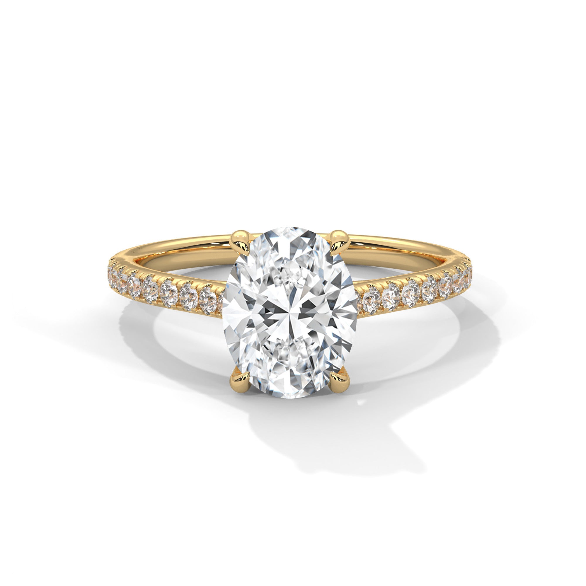 2 Carat Oval Lab Grown Diamond Engagement Ring IGI Certified