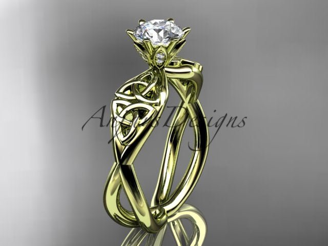 Celtic Diamond Engagement Ring 1 CT Lab Grown Diamond Triquetra Ring