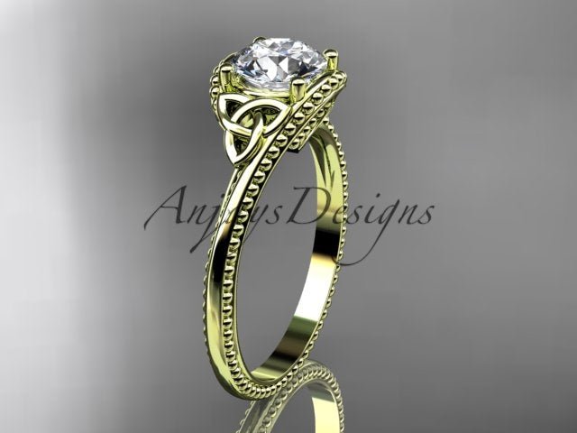 Celtic Dimond Ring Engagement Ring Irish Knot 1 Carat Lab Grown Diamond IGI Certified