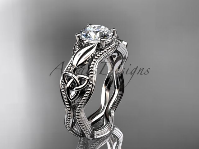 Celtic Engagement Ring Diamond Trinity Knot Ring 1 Carat Lab Grown Engagement Ring