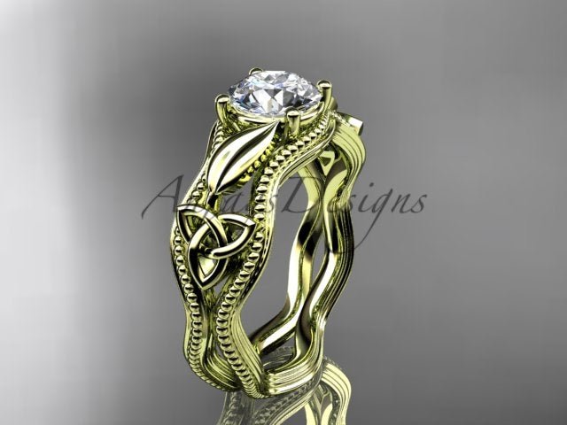 Celtic Engagement Ring Diamond Trinity Knot Ring 1 Carat Lab Grown Engagement Ring