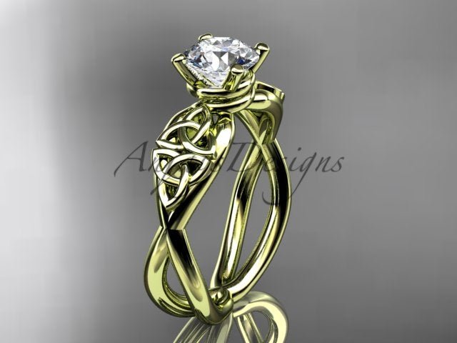 Celtic Engagement Ring Trinity Knot Ring Lab Grown Round Diamond Wedding Ring