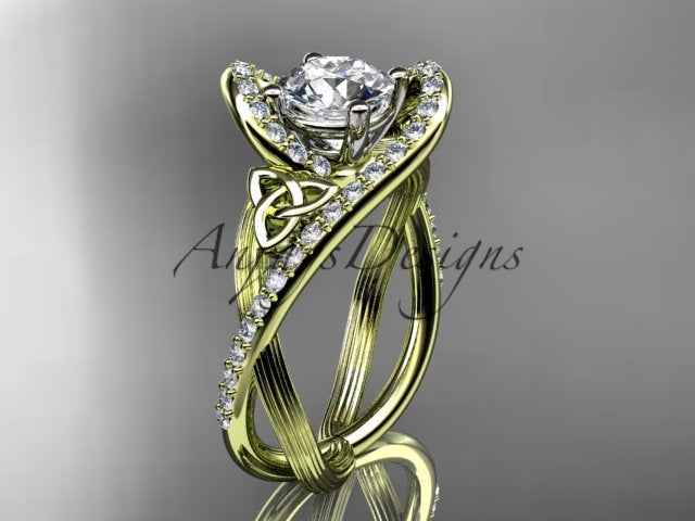 Celtic Engagement Ring Unique 1 Carat Lab Grown Diamond Irish Ring