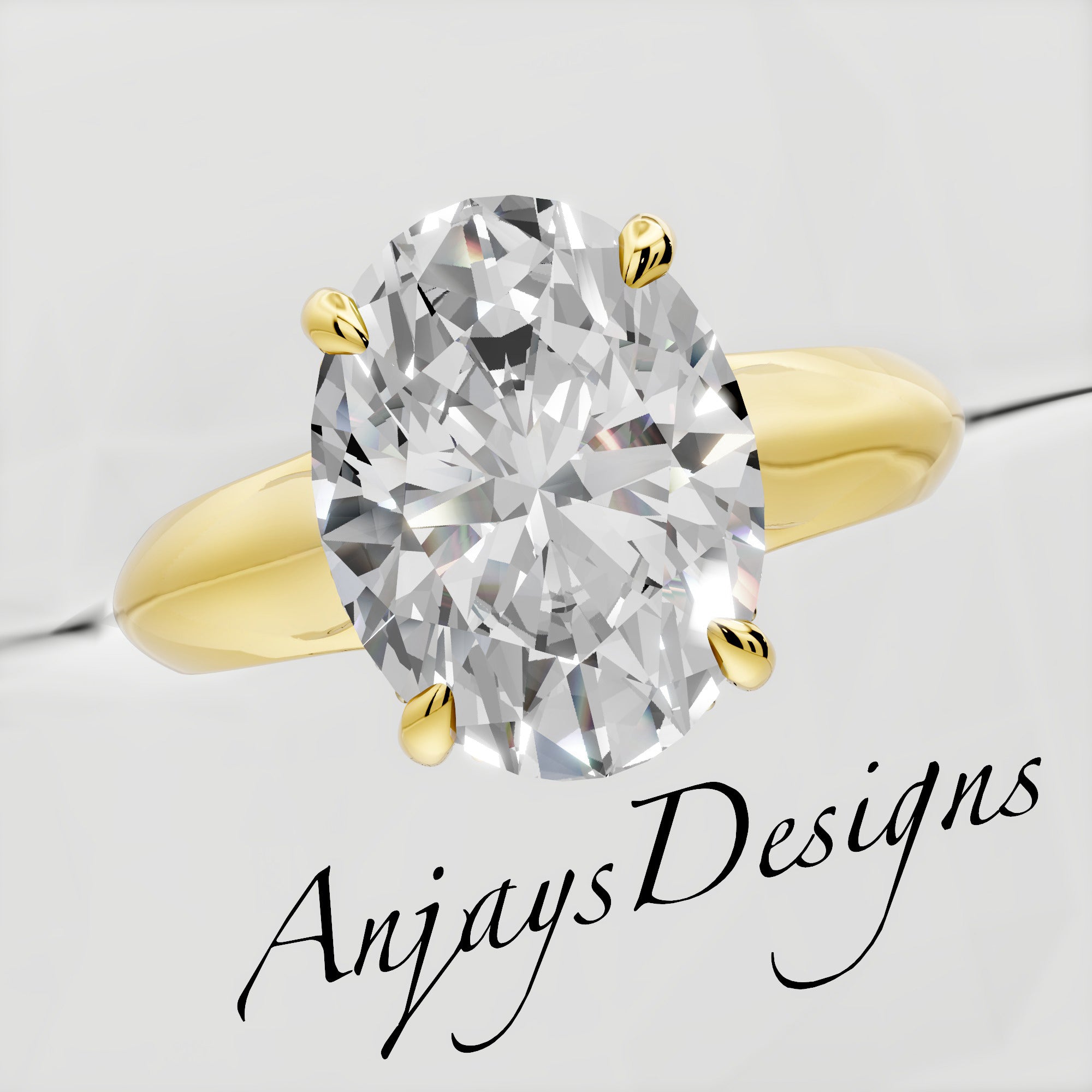 Celtic Diamond Engagement Ring 3 Carat Oval Lab Grown Diamond Hidden Halo Wedding Ring