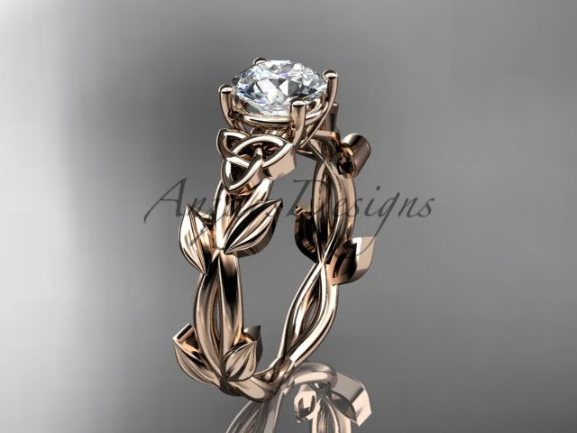 Celtic Knot Engagement Ring 1 CT Lab Grown Diamond Nature Inspired
