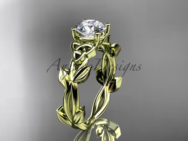 Celtic Knot Engagement Ring 1 CT Lab Grown Diamond Nature Inspired