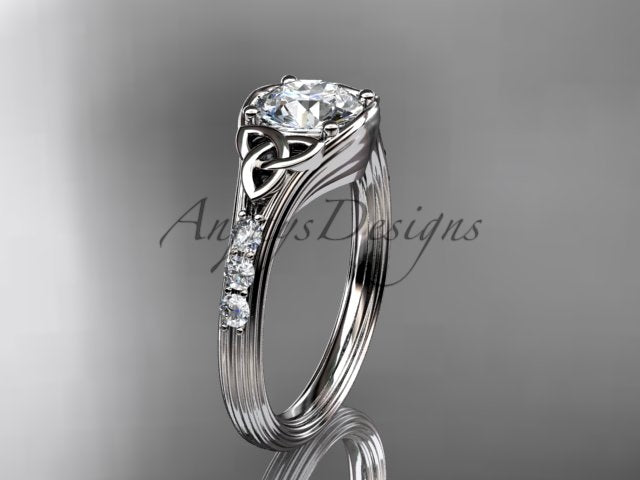Celtic Knot Engagement Ring Trinity Knot Diamond Wedding Ring IGI Certified