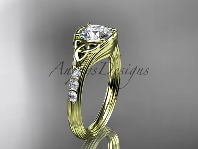 Celtic Knot Engagement Ring Trinity Knot Diamond Wedding Ring IGI Certified
