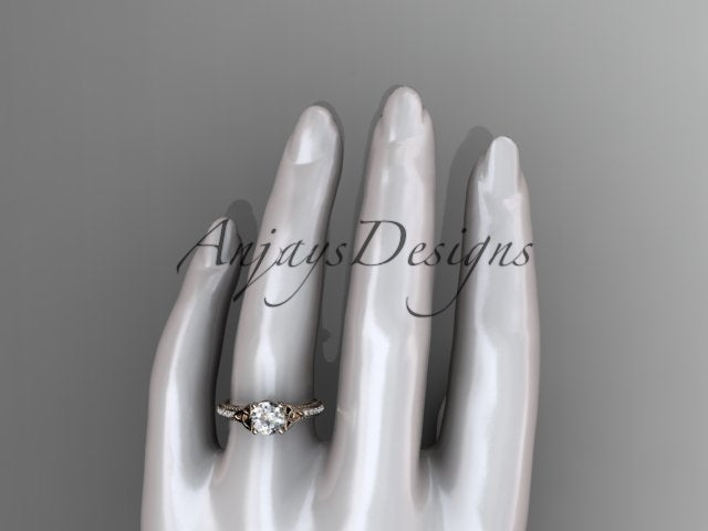 1 Carat D VS1 Round Brilliant Cut Lab Grown Diamond Celtic Engagement Ring Trinity Knot CVD Lab Created
