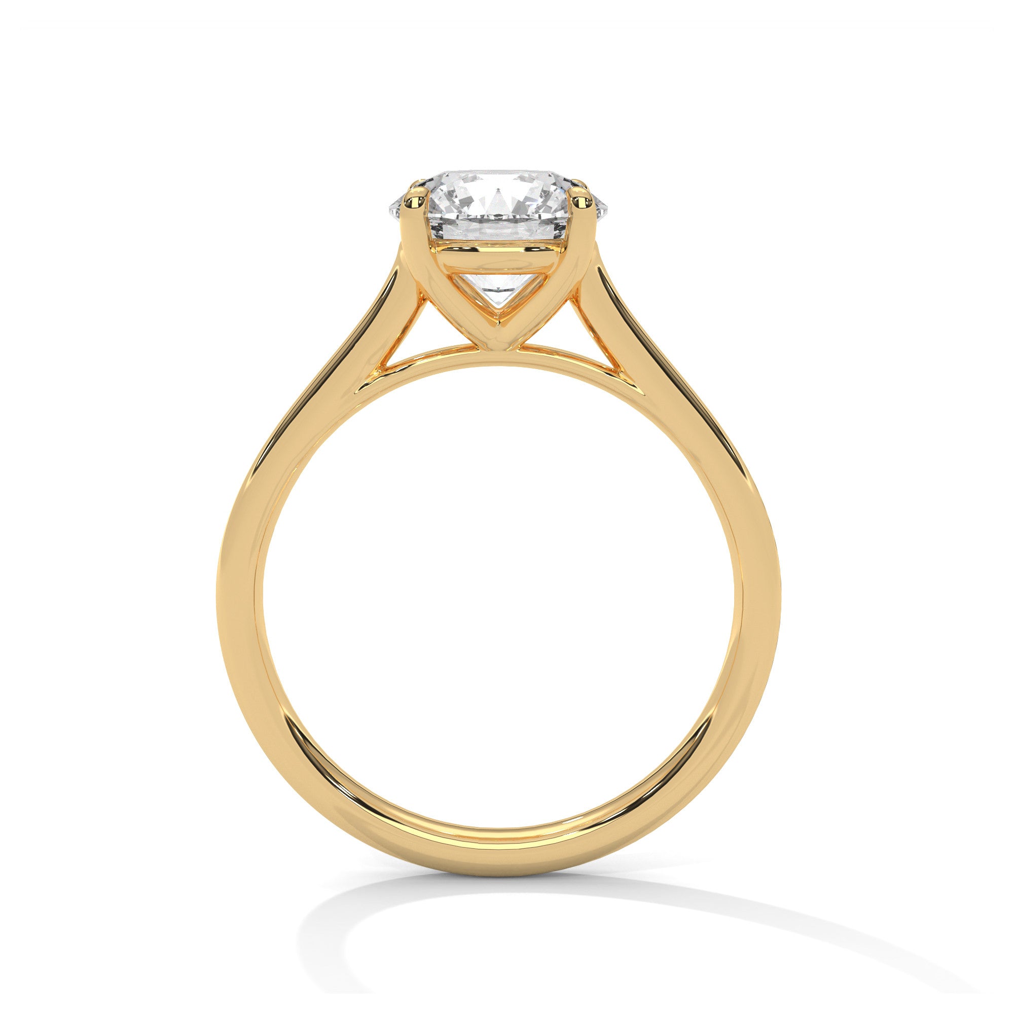 1 Carat Round Cut Lab Grown Diamond Solitaire Engagement Ring