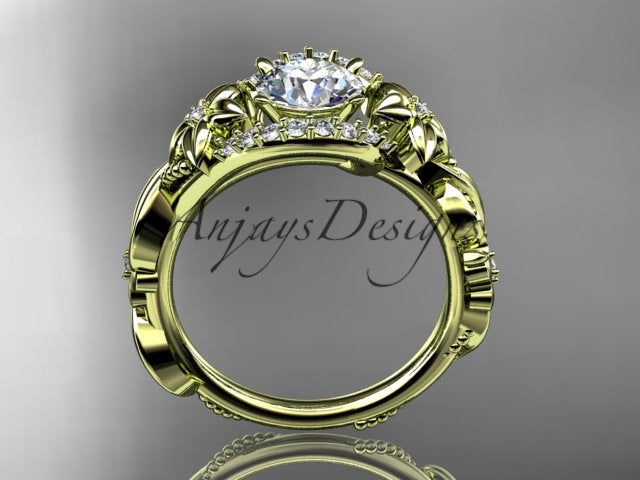 Flower Engagement Ring Nature Inspired Wedding Ring 1 Carat Lab Grown Diamond Ring IGI Certified