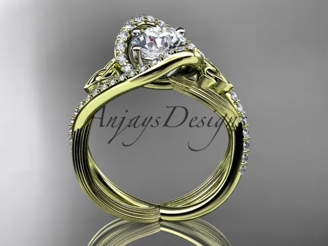 Celtic Engagement Ring Unique 1 Carat Lab Grown Diamond Irish Ring