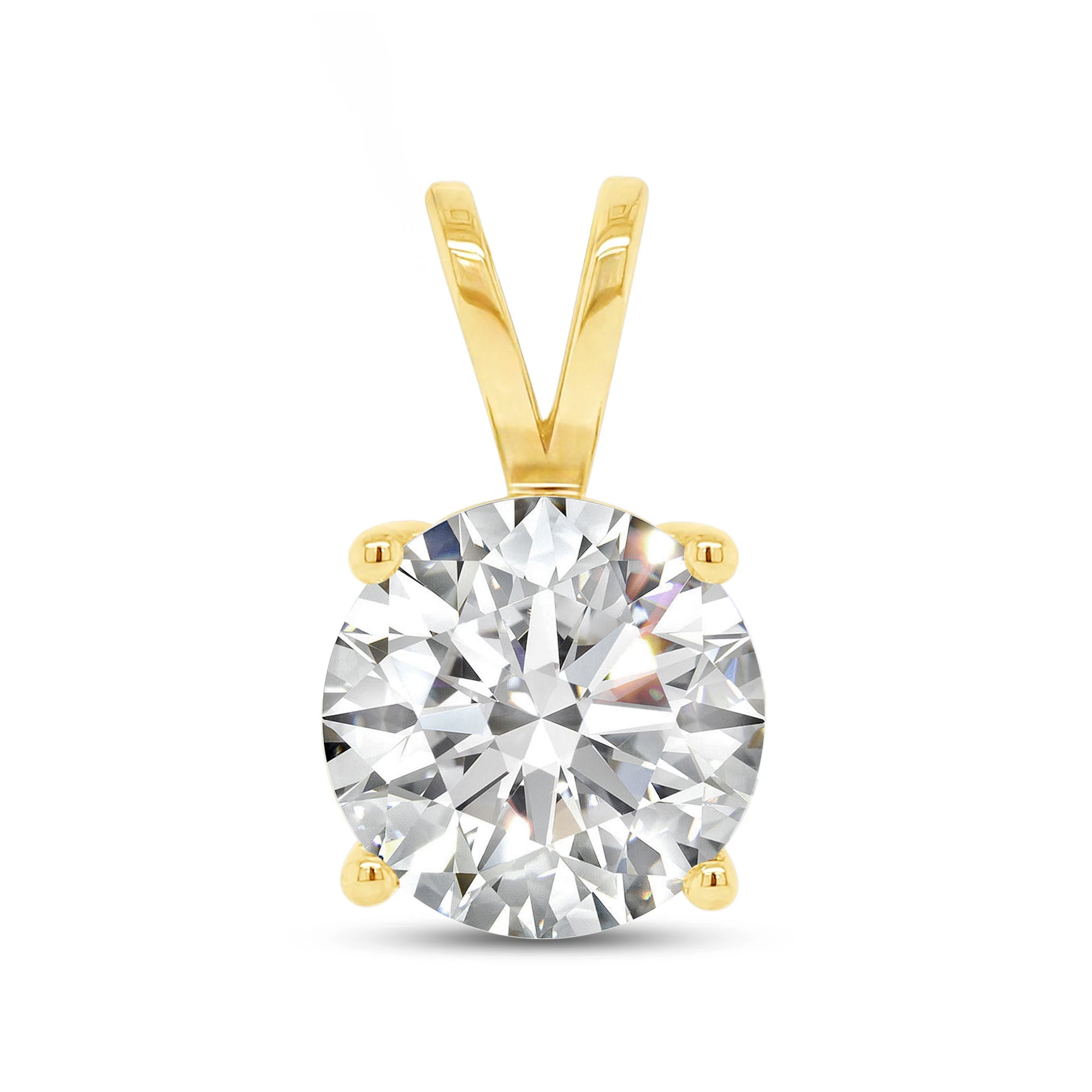Lab Grown Diamond Solitaire Pendant 14K Gold Diamond Necklace IGI Certified 4 Prong Dainty Minimalist Pendant Perfect Gift