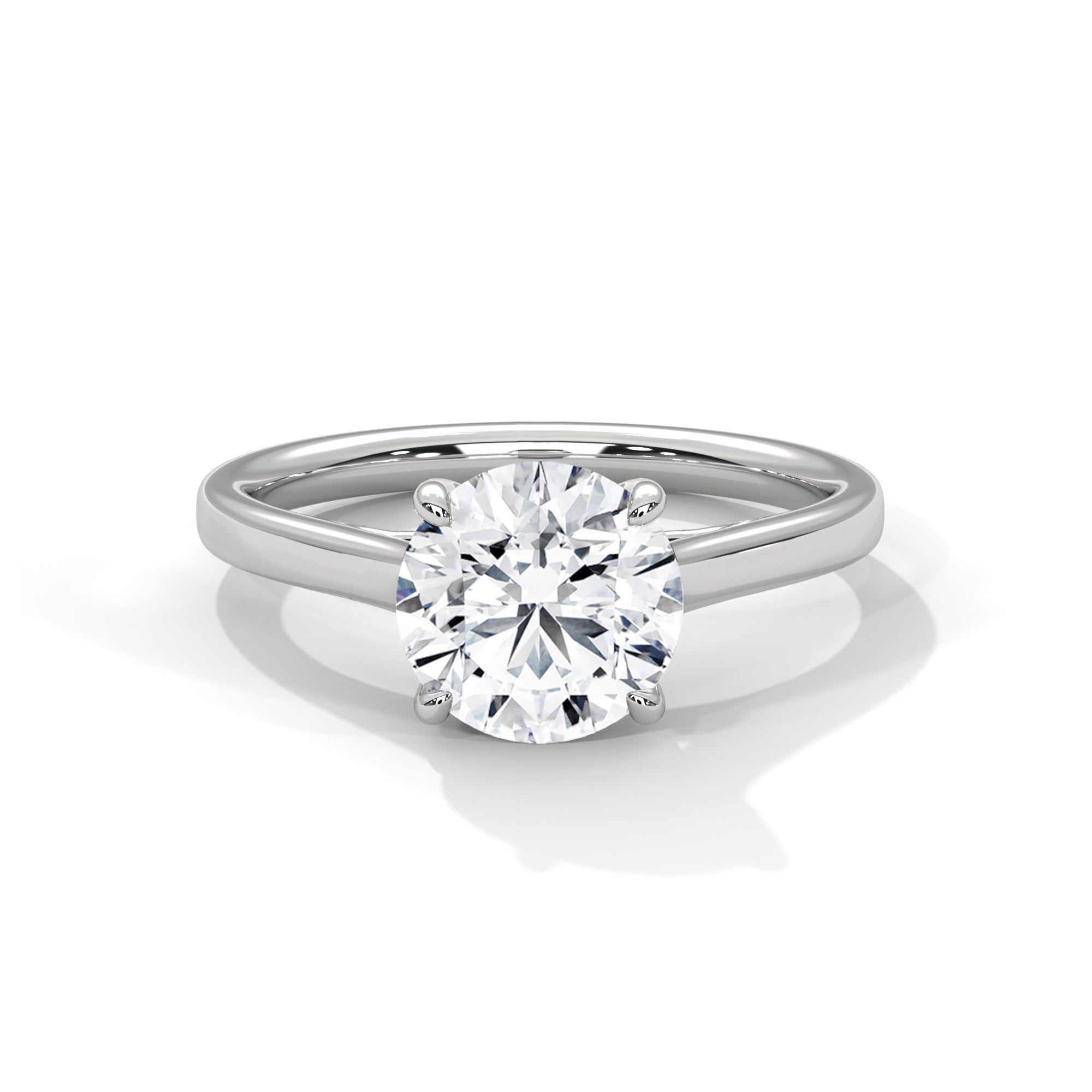 1 Carat Round Cut Lab Grown Diamond Solitaire Engagement Ring