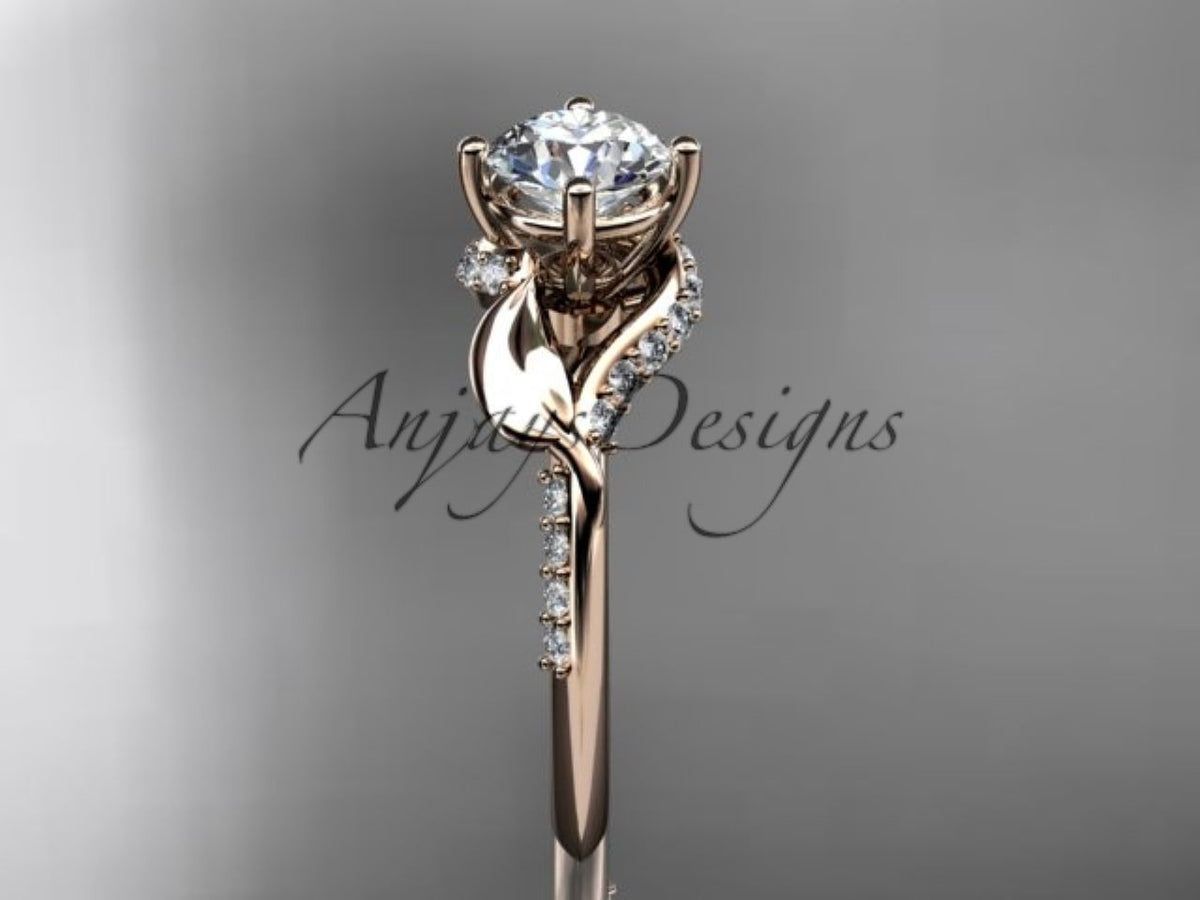 Open presentation gift box displaying 1 carat diamond white gold proposal ring