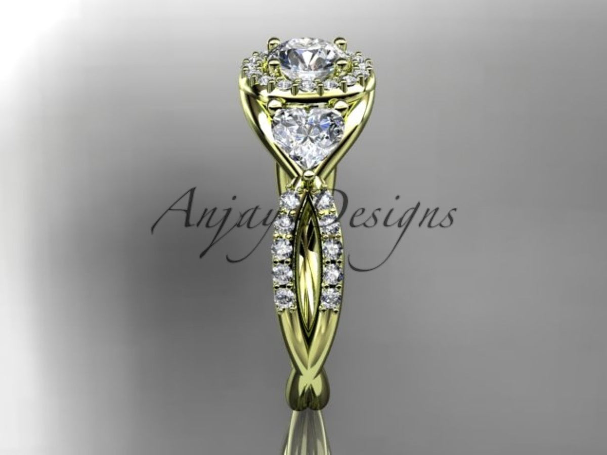 Side profile of the ADLR321 engagement ring setting