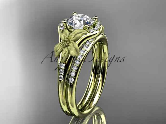 Lily Flower Engagement Ring Set 1 Carat Lab Grown Diamond IGI Certified
