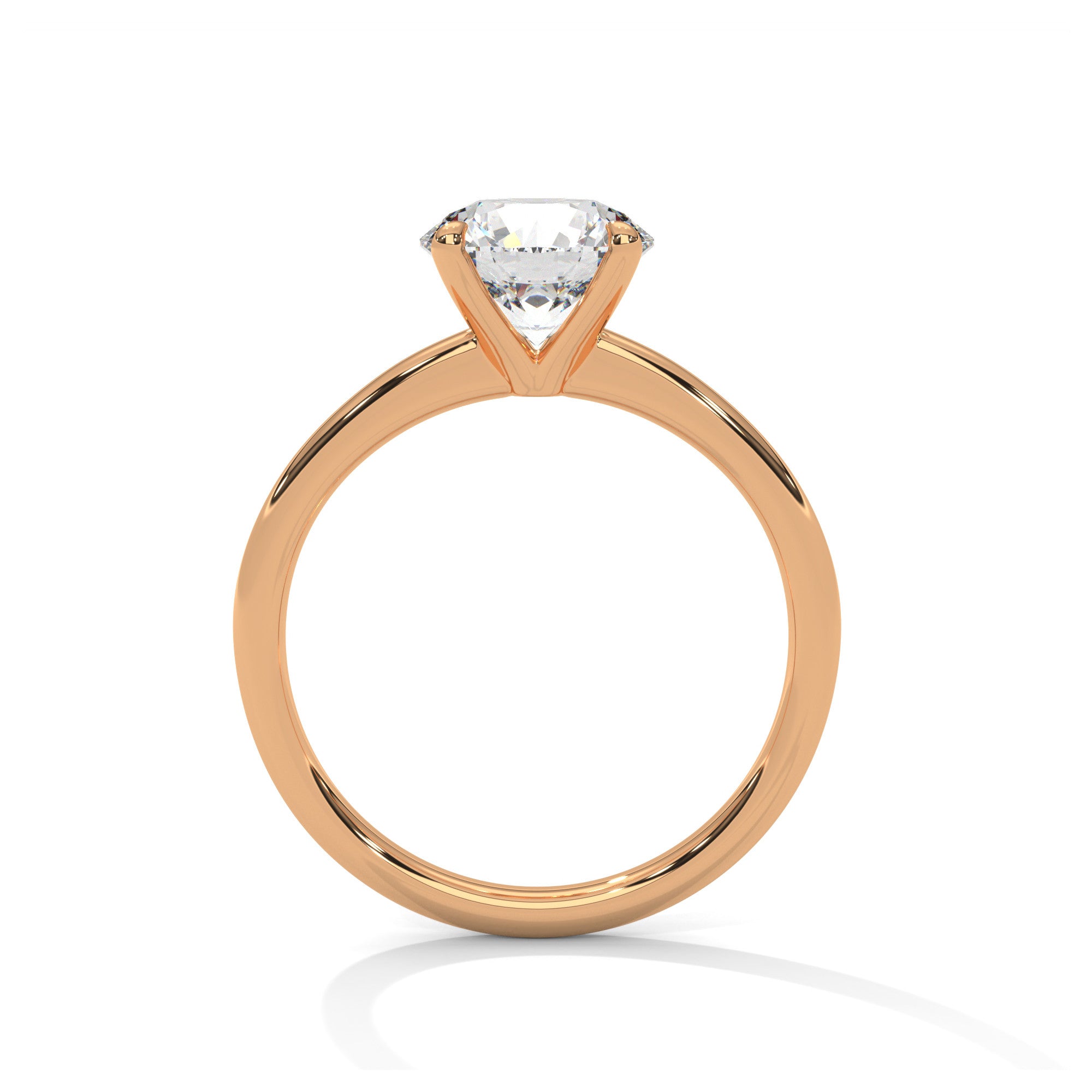 2 Carat Solitaire Engagement Ring Round Lab Grown Diamond Ring Minimalist IGI Certified 4 Prong