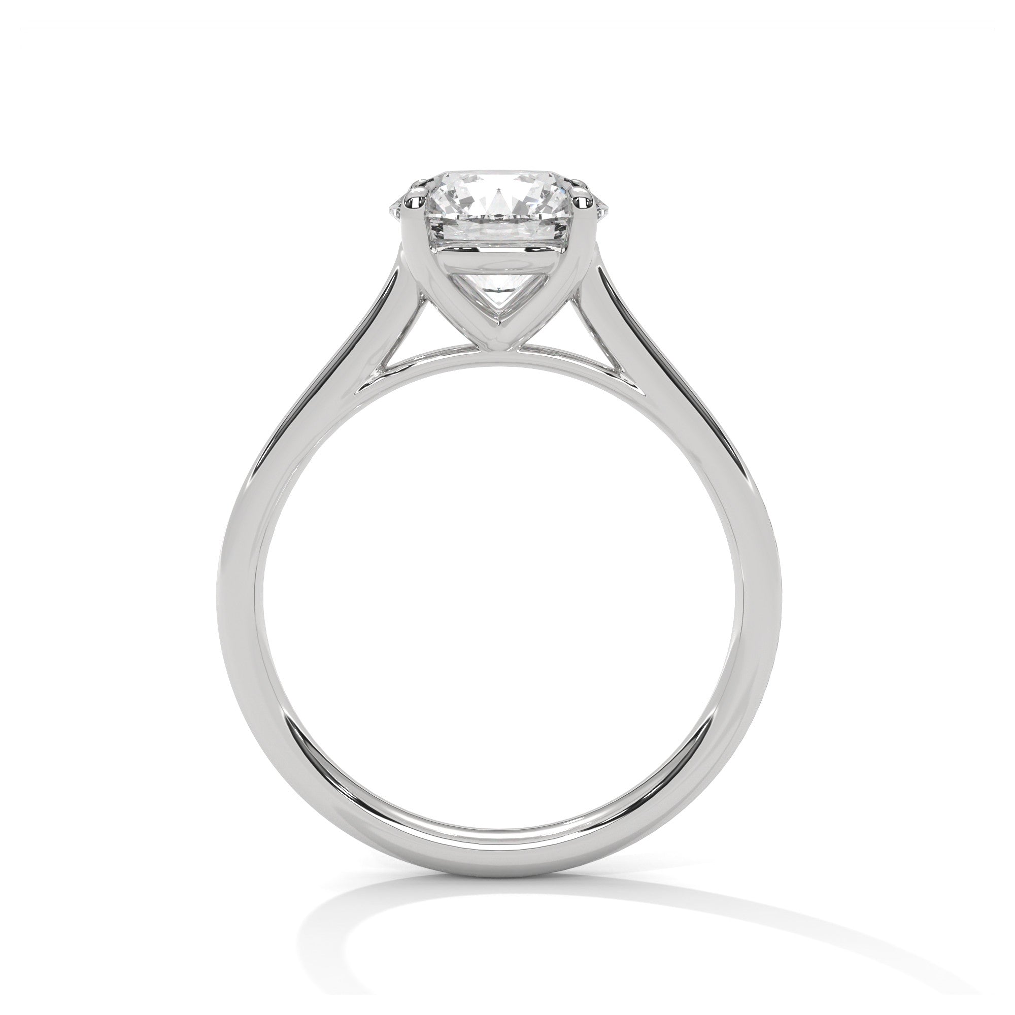 1 Carat Round Cut Lab Grown Diamond Solitaire Engagement Ring