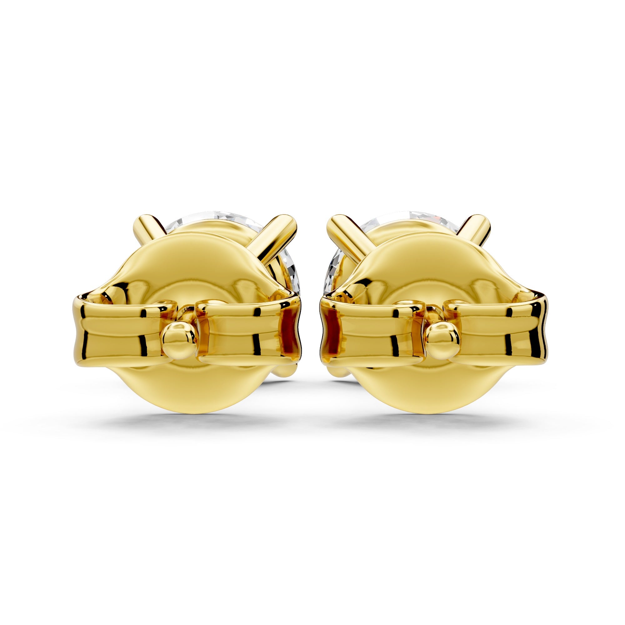 Diamond Earring Studs 14k Solid Gold Lab Grown 4 Prong Diamond Earrings For Women VS1 Clarity IGI Certified
