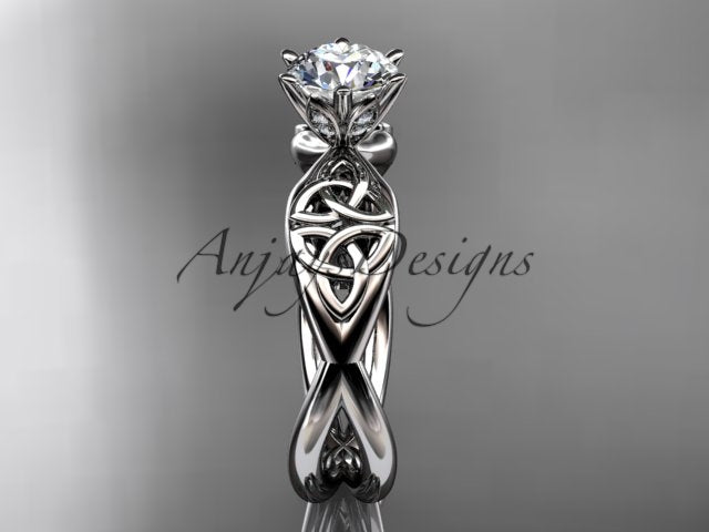 Celtic Diamond Engagement Ring 1 CT Lab Grown Diamond Triquetra Ring